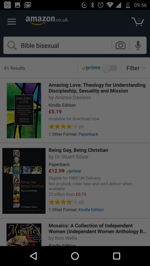 Failing to find the new bisexual 'Bible' book on Amazon, 4