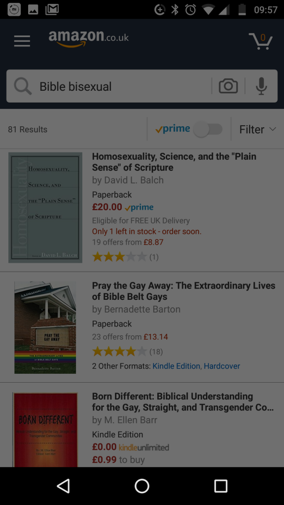 Failing to find the new bisexual 'Bible' book on Amazon, 8