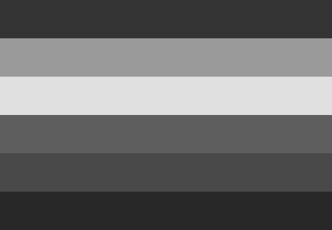 The rainbow flag in monochrome